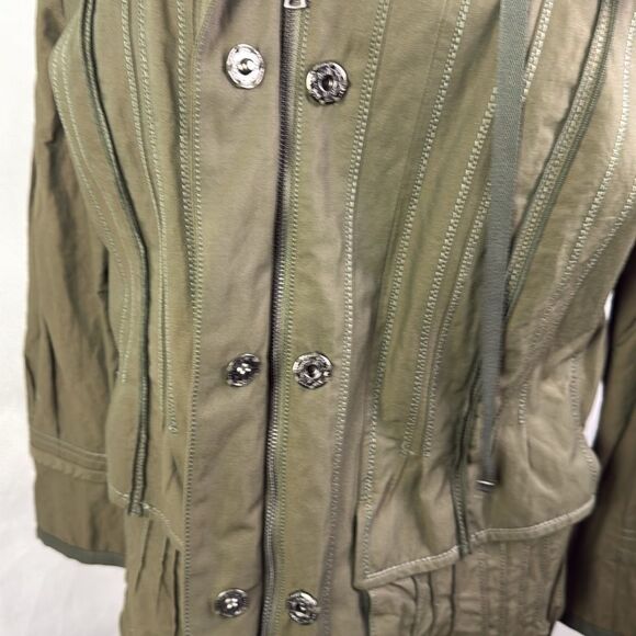 Elie Tahari Olive Zip Nylon Jacket - Picture 5 of 6
